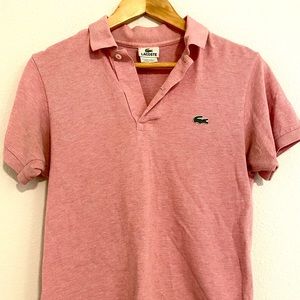 Pink Lacoste polo size 2
